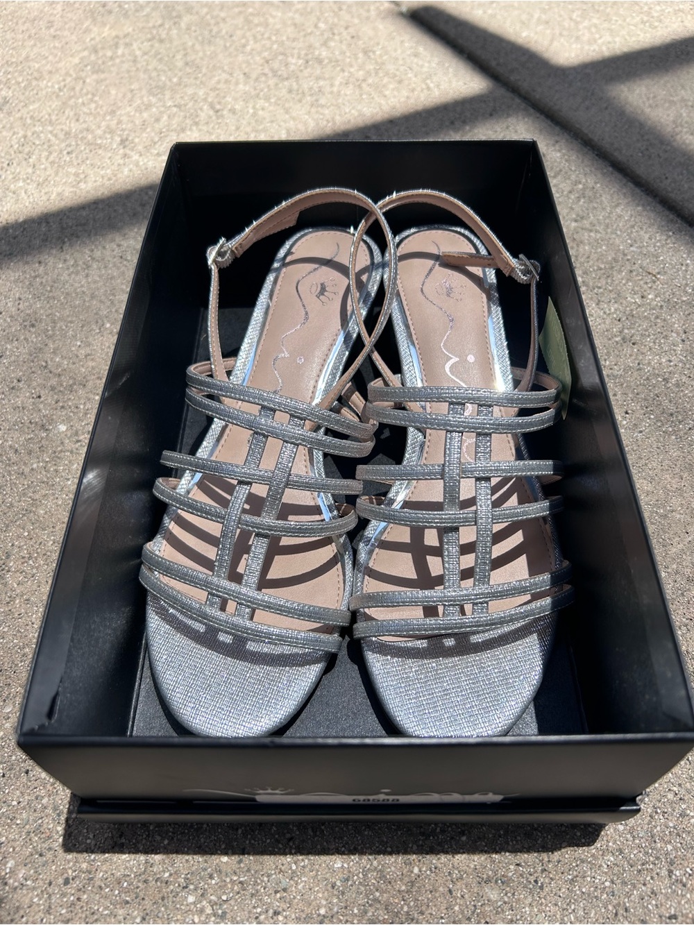 Nina Gladys Silver Strappy Women’s Slingback Sandals